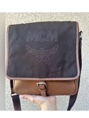 MCM Brown Messenger Bag with Adjustable Strap